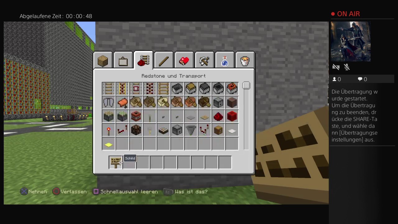 Minecraft auf schilder mit bunte Buchstaben schreiben