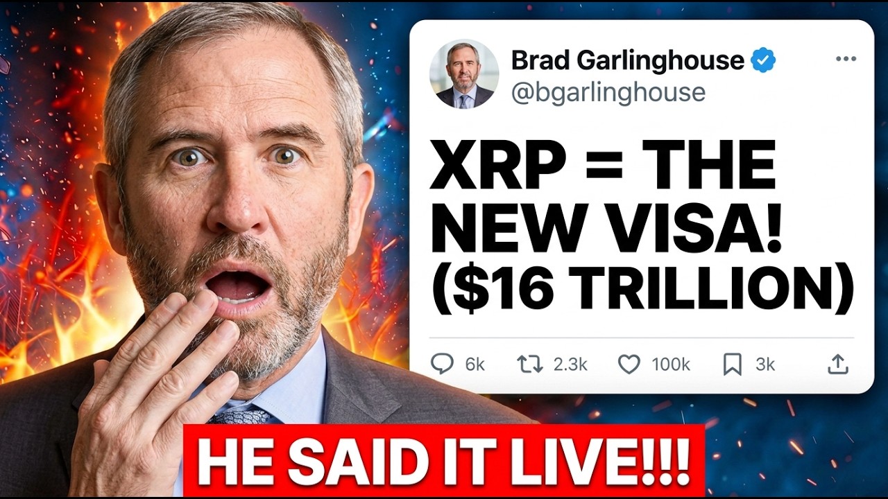 ДА!!! БРЭД ТОЛЬКО ЧТО СКАЗАЛ, ЧТО XRP = НОВАЯ VISA!?!!!! ($16 ТРИЛЛИОНОВ ПОДТВЕРЖДЕНО!!!)