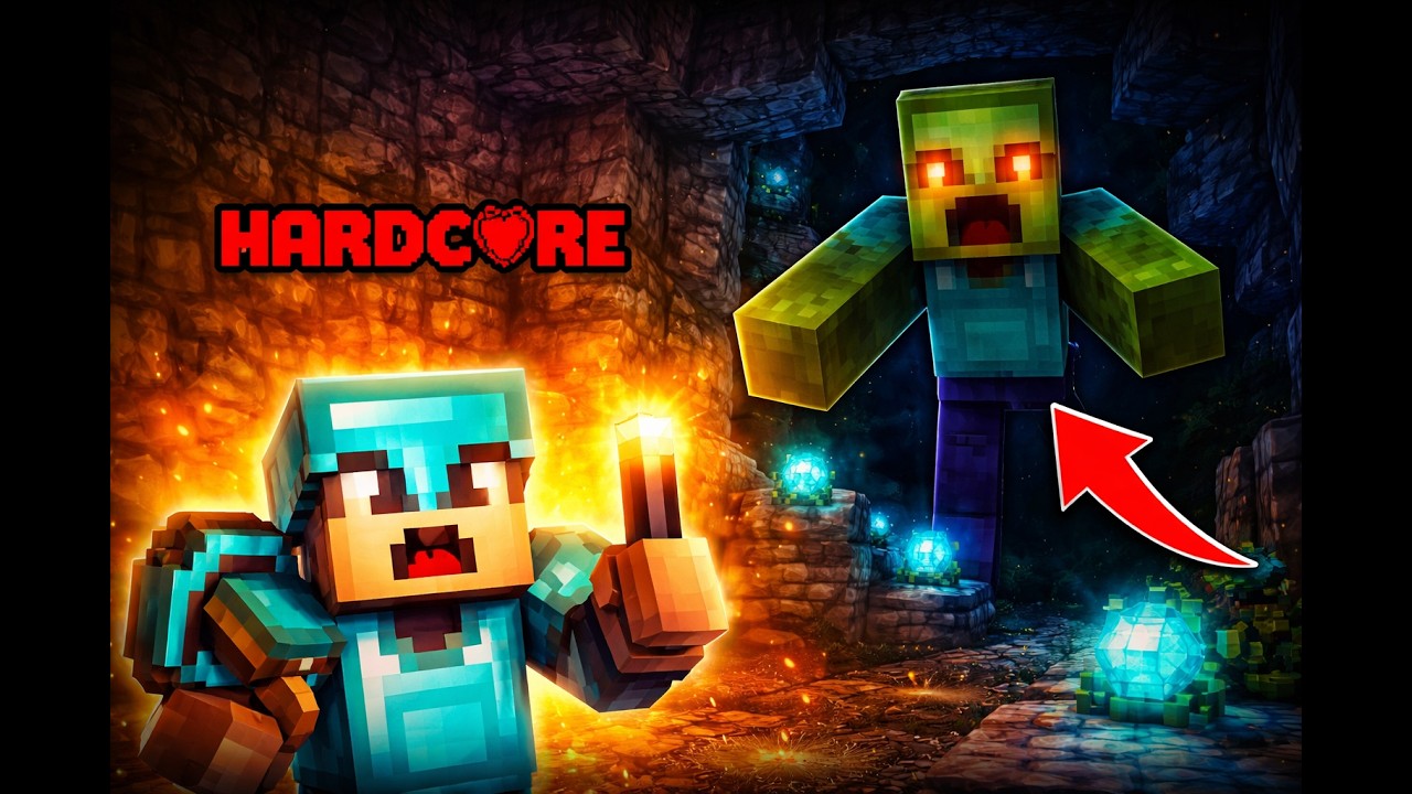 الحلقة الثالثه الكهف فالهاردكور جدًا صعب ماين كرافت😰💀