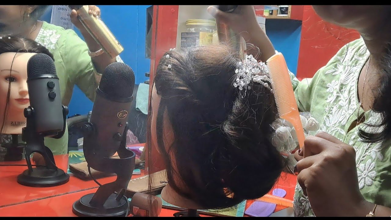 ASMR Doing your wedding Hair Indian Styles ( Roleplay)