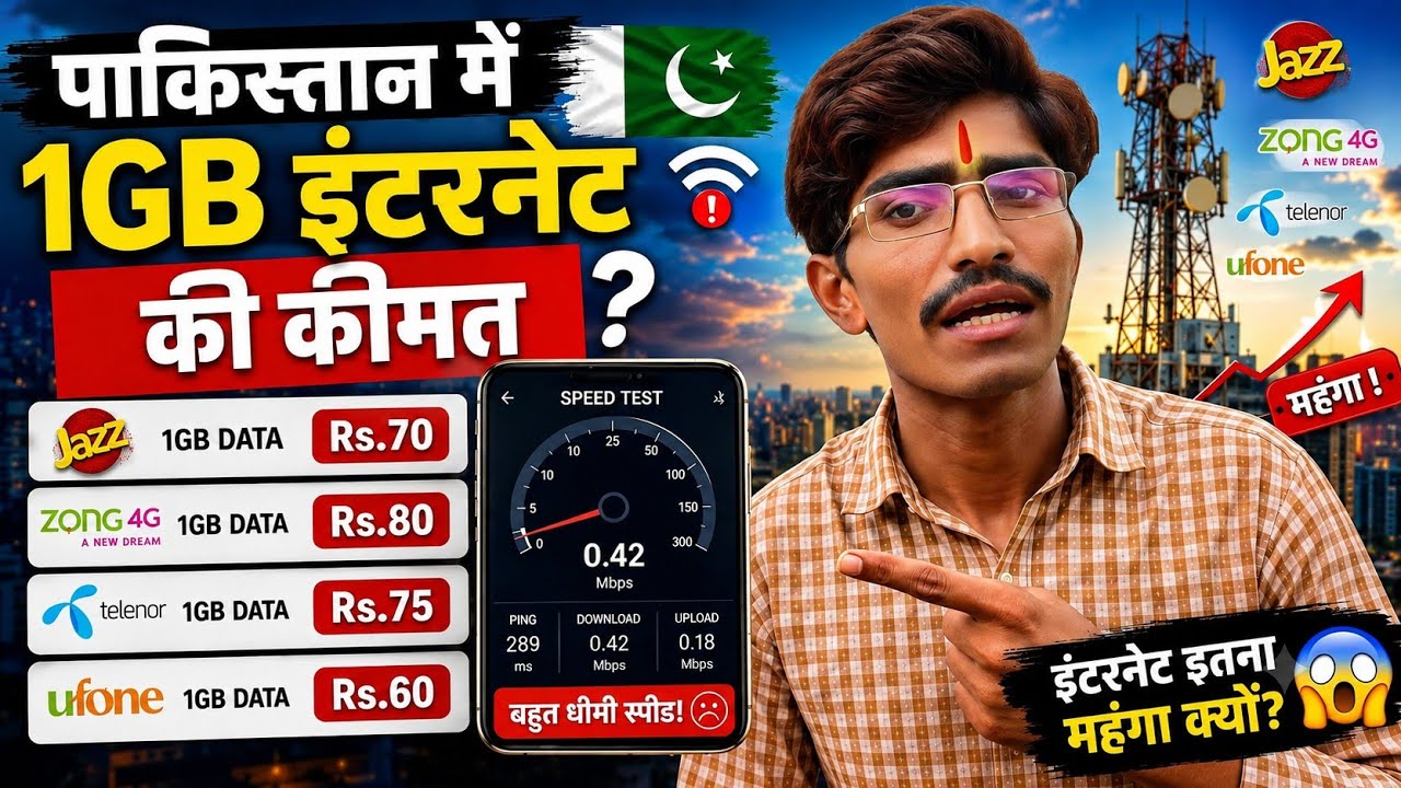 1 GB Data Price in Pakistan 🇵🇰 | Internet Speed in Pakistan | Prices of Pakistani Mobile Data #vlog 