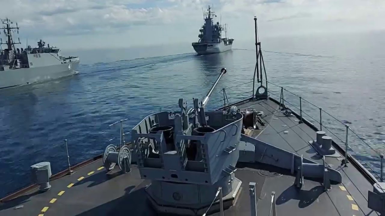 Lithuanian Navy Conducts RAS &bull; German Finnish Navy's &bull; Baltic Sea &bull; BALTOPS 2020 1
