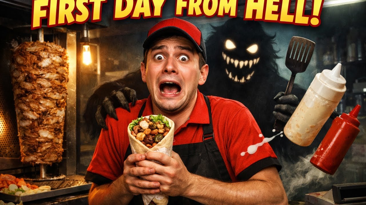 FIRST DAY AT THE JOB - SHAWARMA KIOSK SIMULATOR - ROBLOX - funny moments