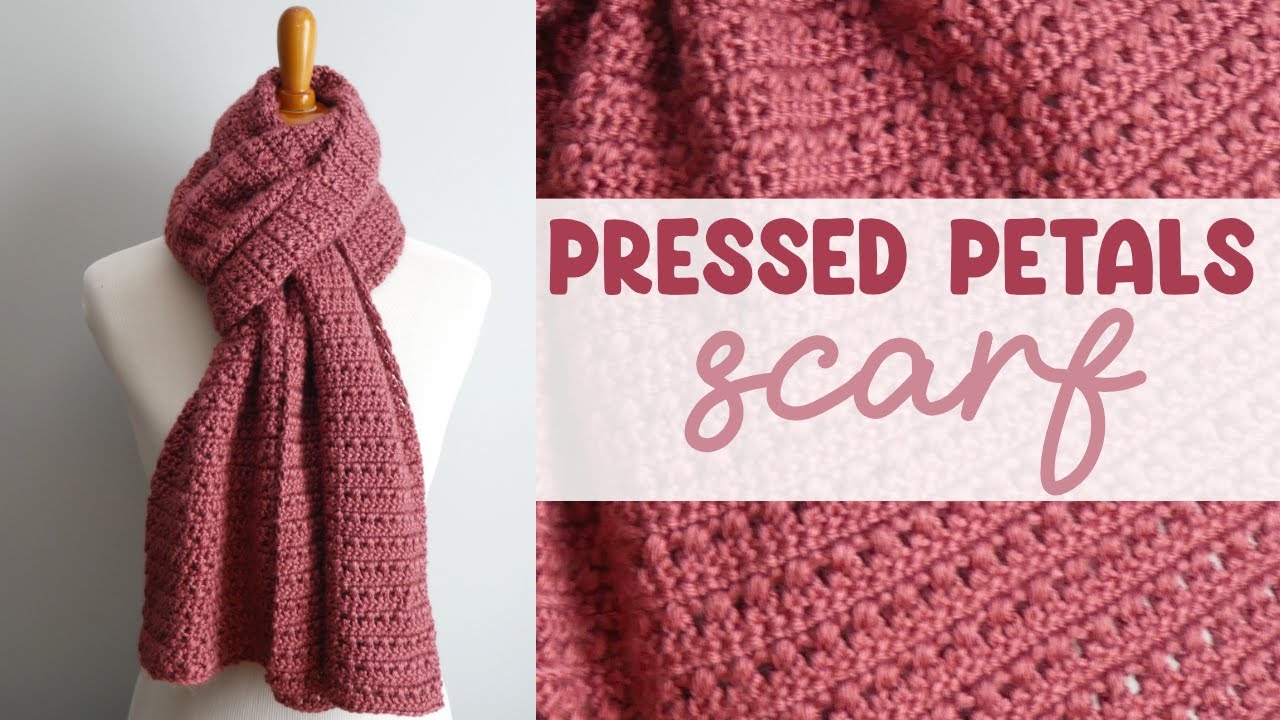 CROSSED DOUBLE CROCHET Stitch Scarf! (Pressed Petals Scarf)