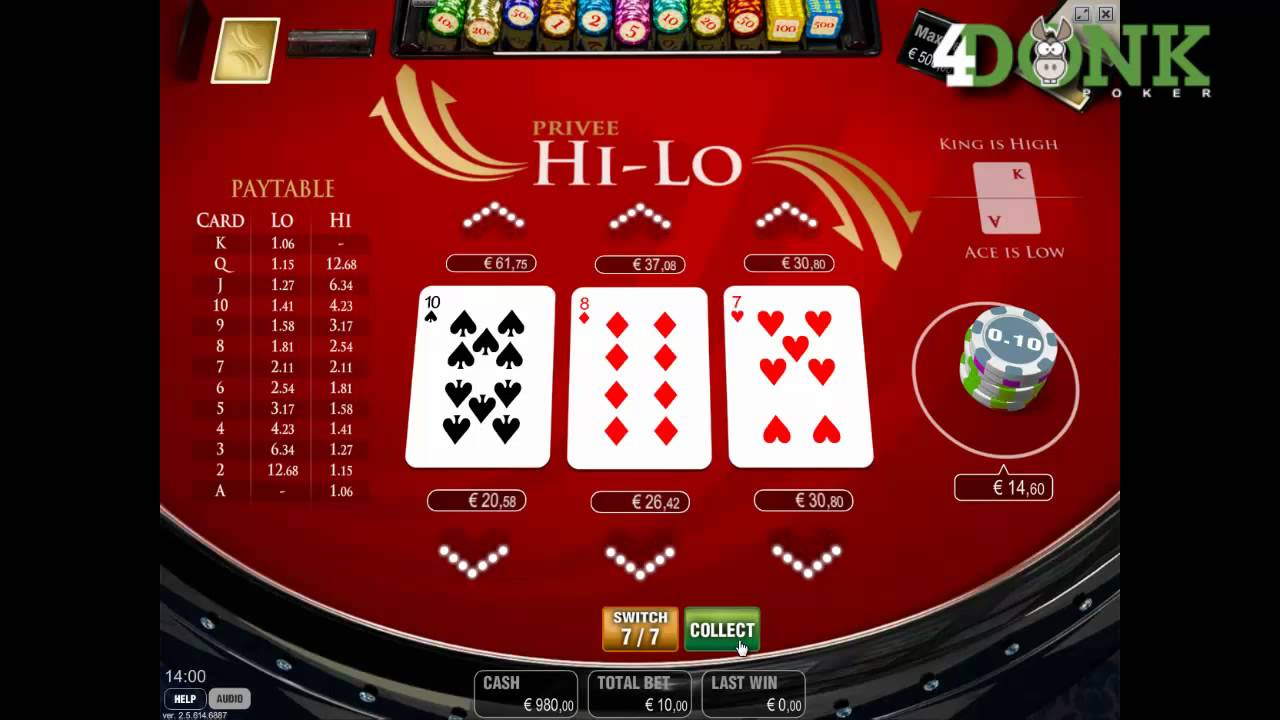 4DONK.com Casino Hi-Lo Privee