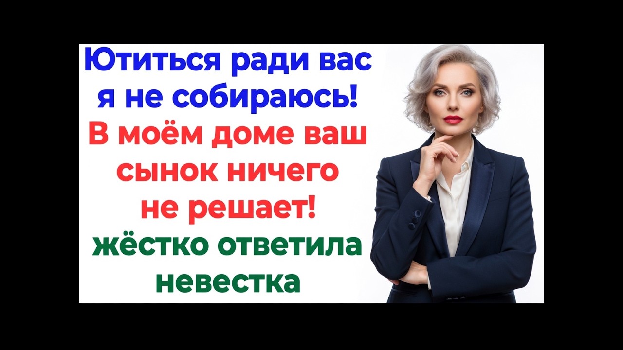 Свекровь хотела жить в моей квартире! Я выделила ей чемодан и выгнала мужа! Жизненная история