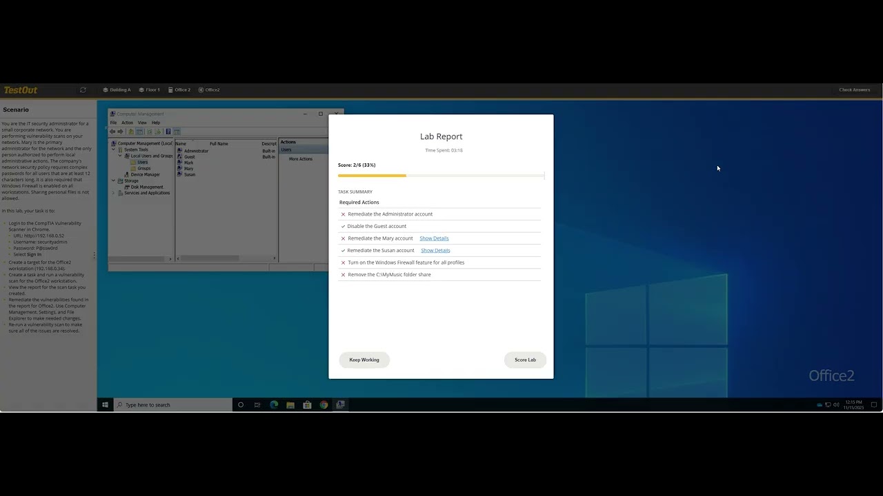 7.2.9 Scan for Windows vulnerabilities