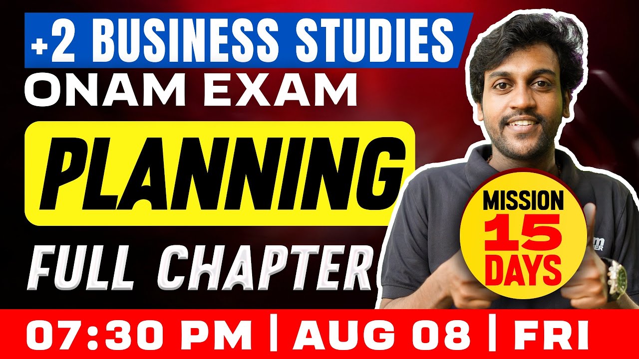 Plus Two Business Studies | Planning | Full Chapter | Exam Winner