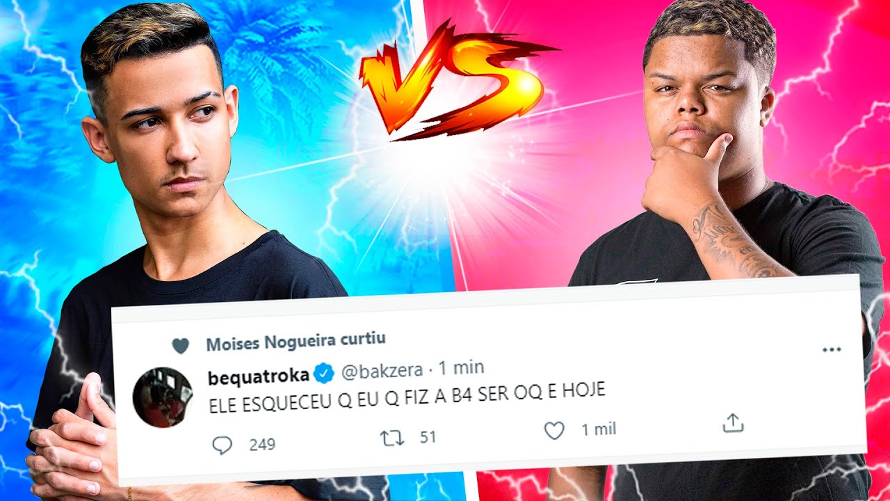 BAK VS MORENO ANTES DO PRESENCIAL COM MUITAS FARPAS! TEAM BAK VS B4 PEGOU FOGO!