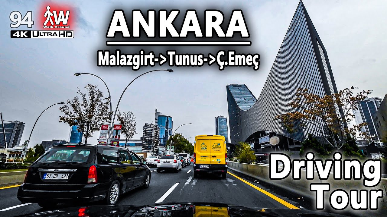 ANKARA Tunalı→ Bestekar→ Cinnah Araba Sürüş | 4K Driving on Streets of Türkiye's Capital