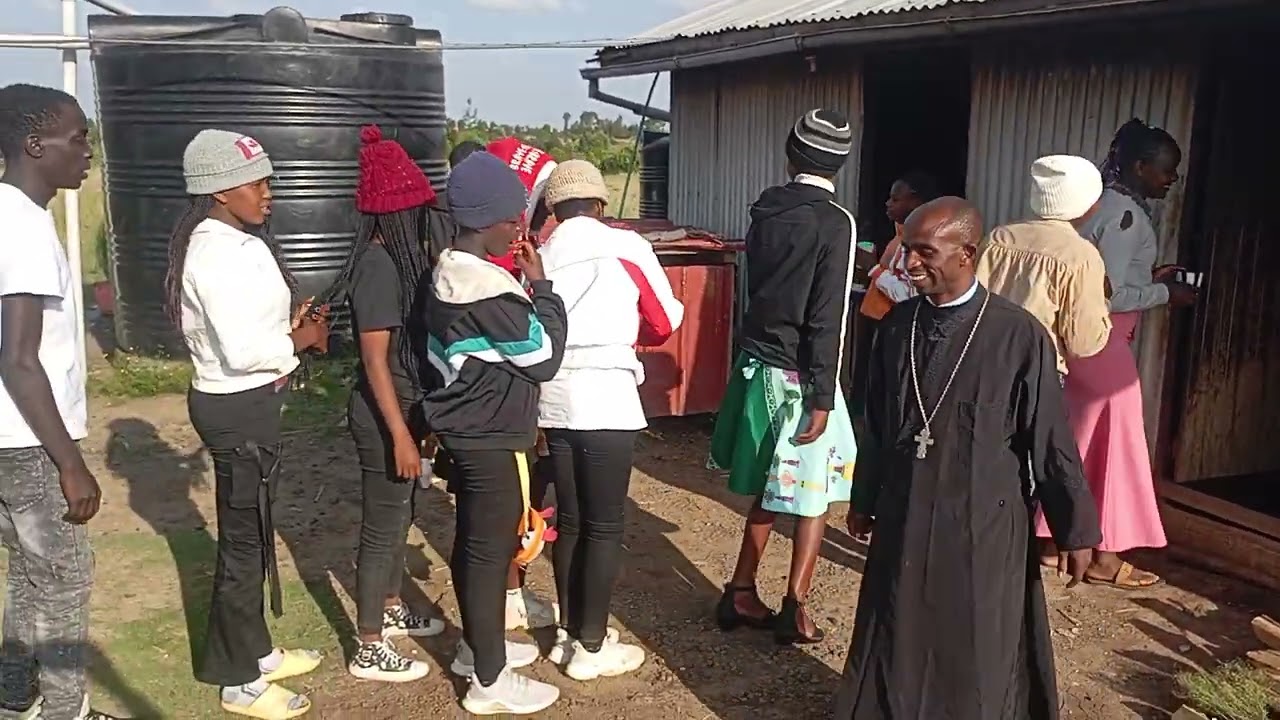 Feeding children at the orphanage!
