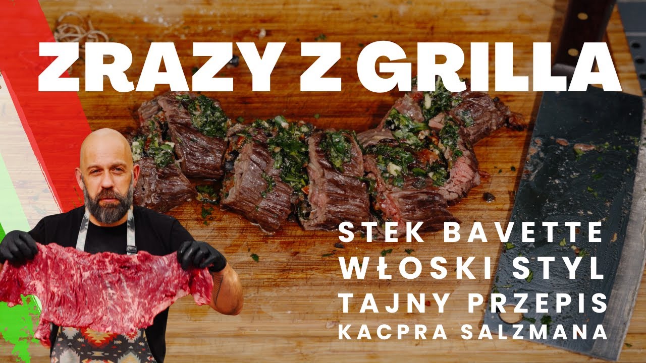 Włoska rolada ze steka Bavette z grilla gazowego