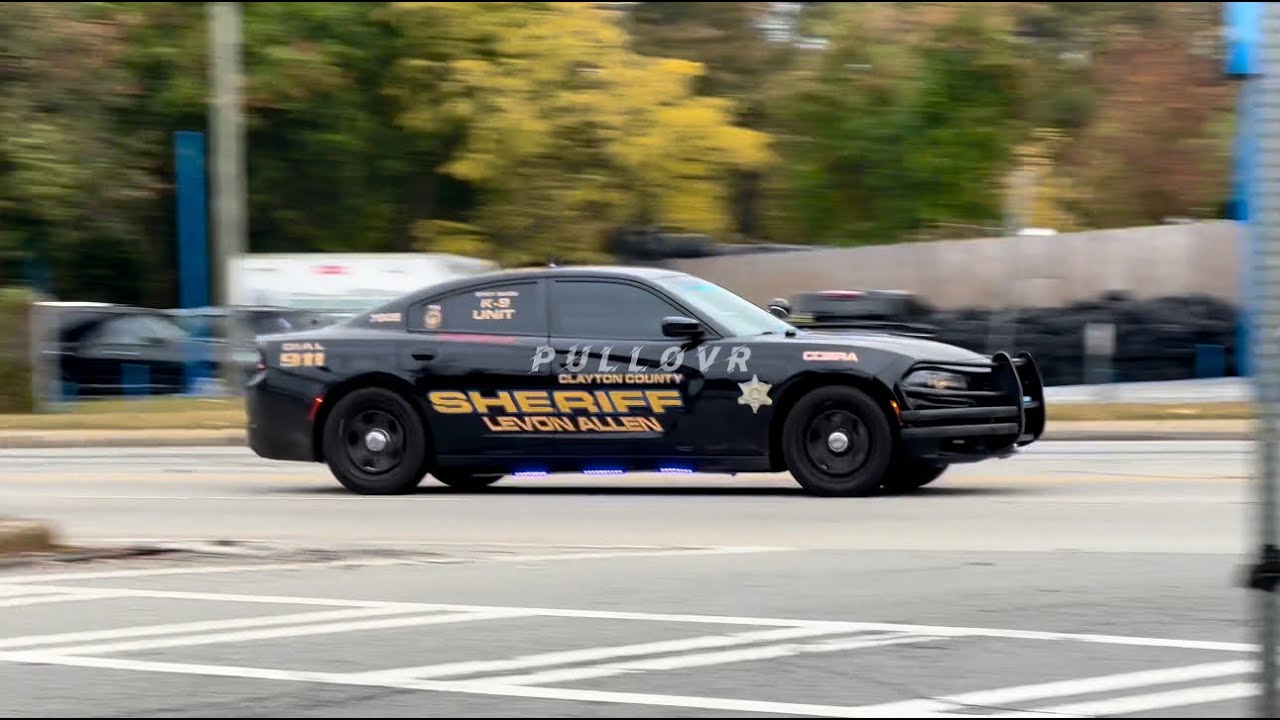 Clayton County Sheriffs Office slicktop K9 unit responding code 3