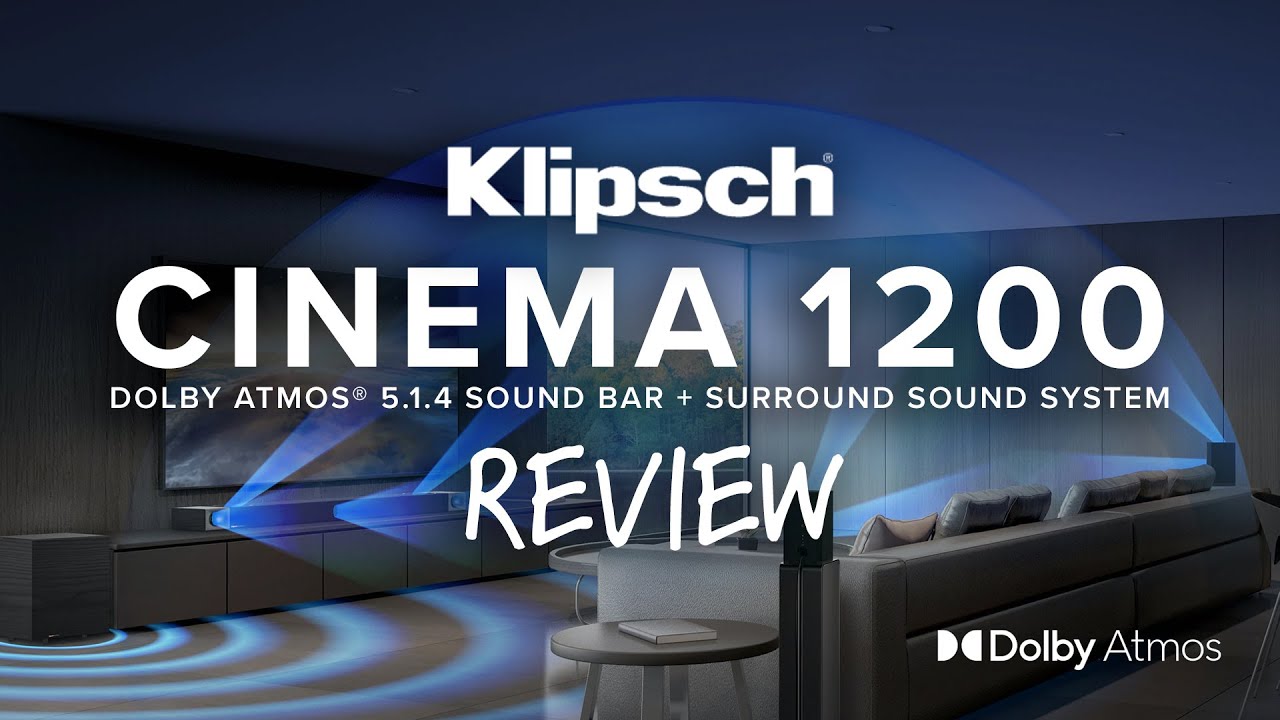 Klipsch Cinema 1200 | Dolby Atmos 5.1.4 Sound Bar + Surround Sound System