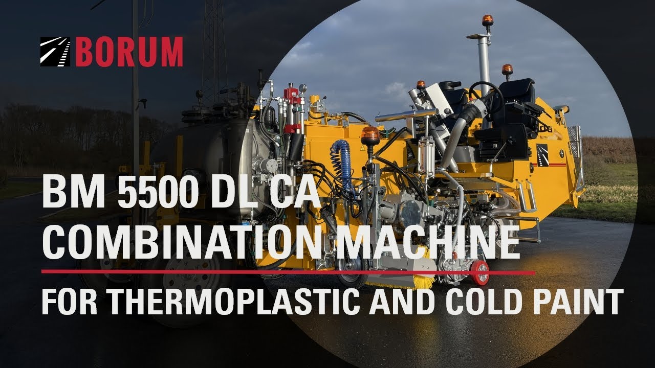 BM 5500 DL CA combination machine for thermoplastic and cold paint markings in different widths