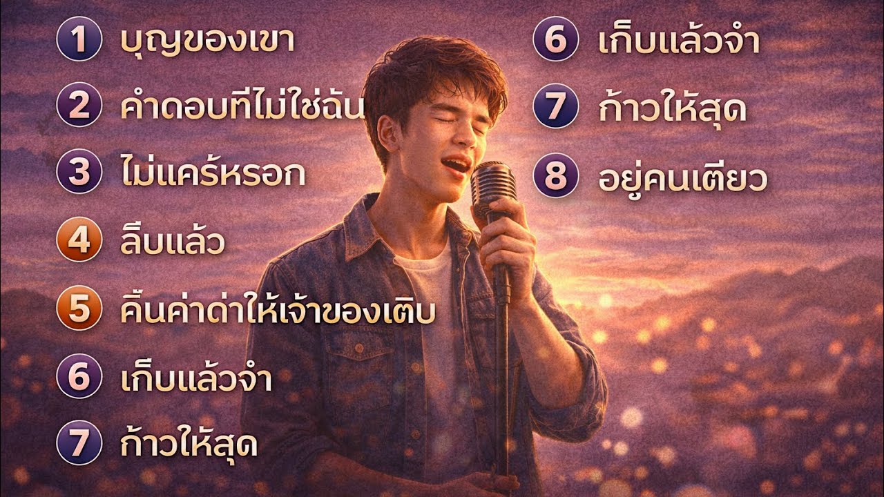 รวมเพลงเหงา 1 ชั่วโมง | เหงา อกหัก คิดถึง | ฟังยาวไม่สะดุด ฟังสบาย #เพลงใหม่ #￼รวมเพลง