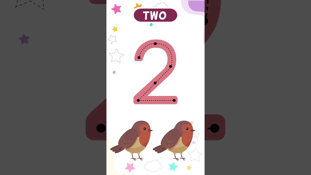 Let's Write the Number 2 (Two) | Fun Learning for Kids  #kid #nurseryrhymes