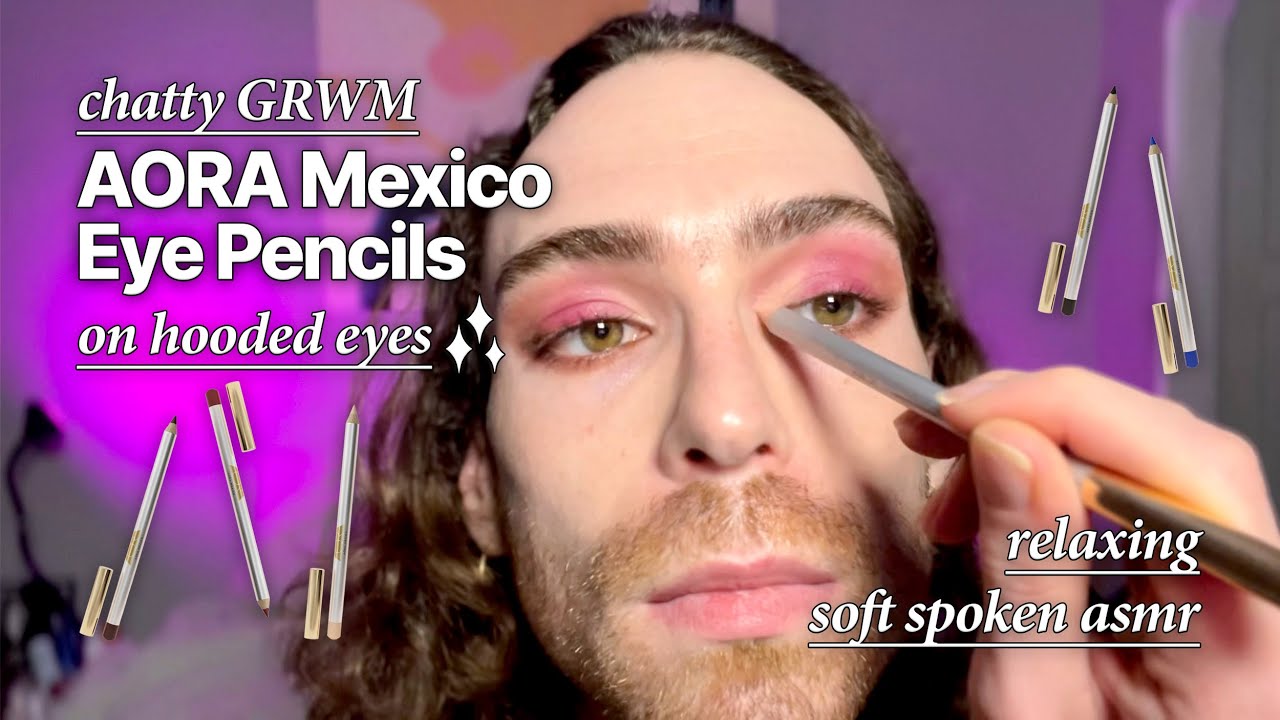 Relaxing Soft-Spoken ASMR GRWM Eye Makeup Tutorial | Swatching & Applying AORA Admírame Eyeliners ✨