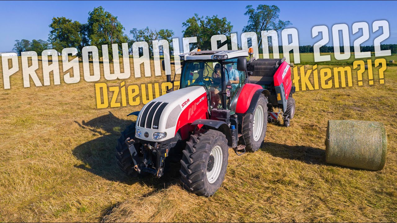 Prasowanie siana 2022 #DziewczynaZaKółkiem?!? ✔STEYR 6170 CVT ✔MASSEY FERGUSON RB 4160V