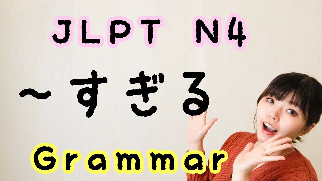 JLPT N4 Grammar 〜すぎる　ねこた日本語教室　Necota Japanese School  Japanese language