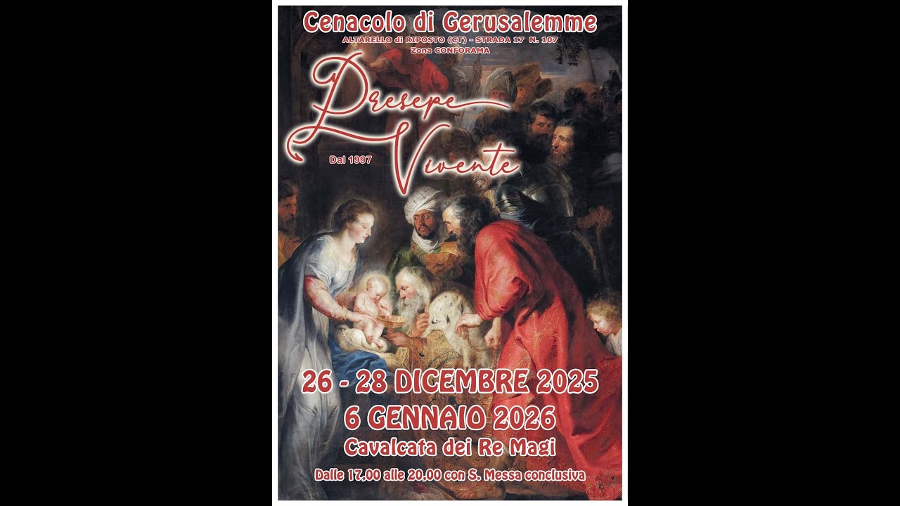 Santa Messa dal presepe vivente del Cenacolo di Gerusalemme ad Altarello di Riposto - 6 Gennaio 2026