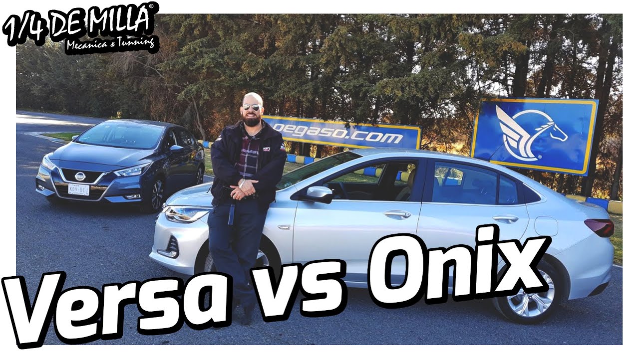 Versa 2020 vs Onix 2021 (video rapido)| Autoboutique 1/4 de Milla