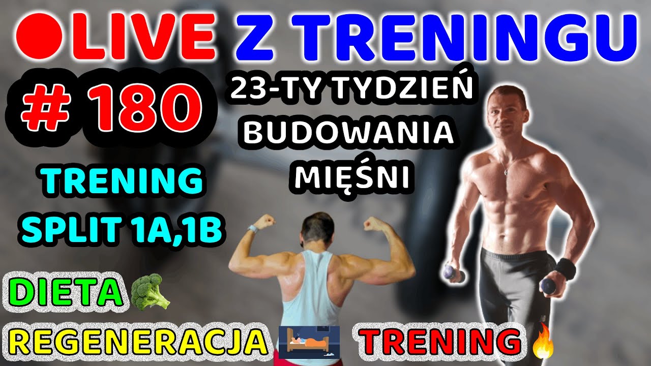 #180 LIVE🏋️&zwj;♀️Trening SPLIT 1a,1b (3 serie) l W treningu NOGI i BARKI l Trening w domu