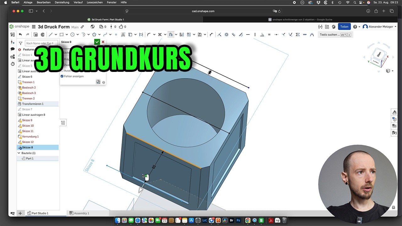 Selbst 3D Druck Teile zeichnen, GANZ EINFACH!