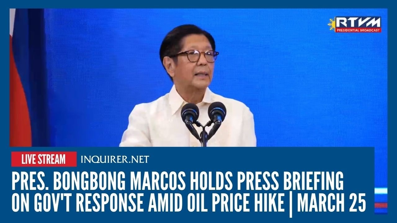 LIVE: Pres. Bongbong Marcos holds press briefing on gov't response amid oil price hike  | March 25
