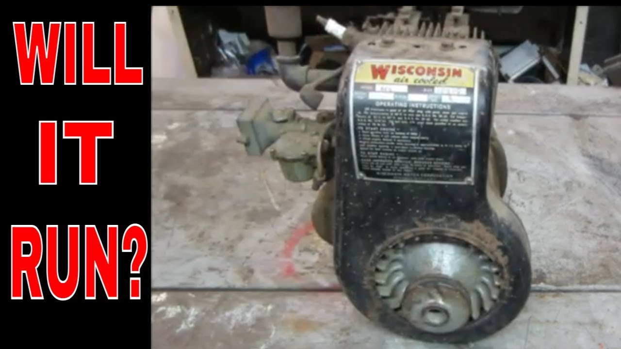 Will It Run? Antique Wisconsin engine from a barn.