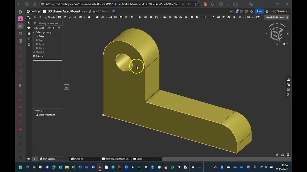 PCR CAD - 03 Brass Axel Mount Onshape Tutorial