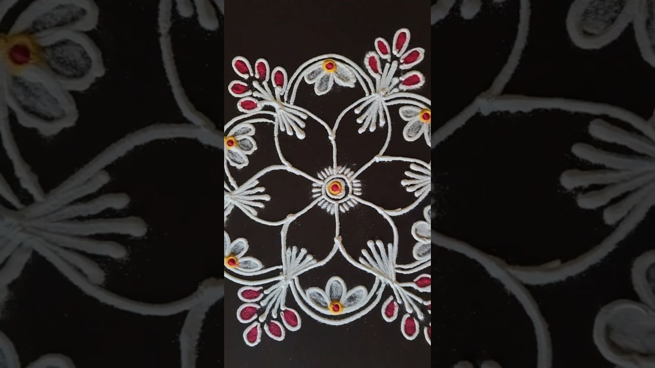 Daily Simple Rangoli ✨ | Beautiful Indian Rangoli Design 