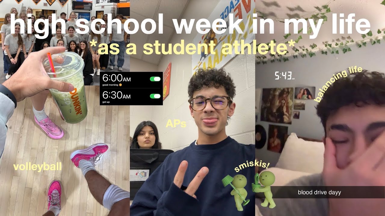 high school week in my life as a student athlete | APs, balancing life, blood drive, + volleyball