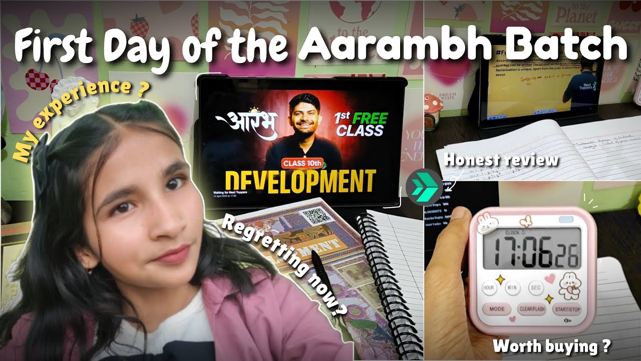 First day of Aarambh Batch ✨| Honest review + my Experience | CBSE 10th Grader | Next Toppers |