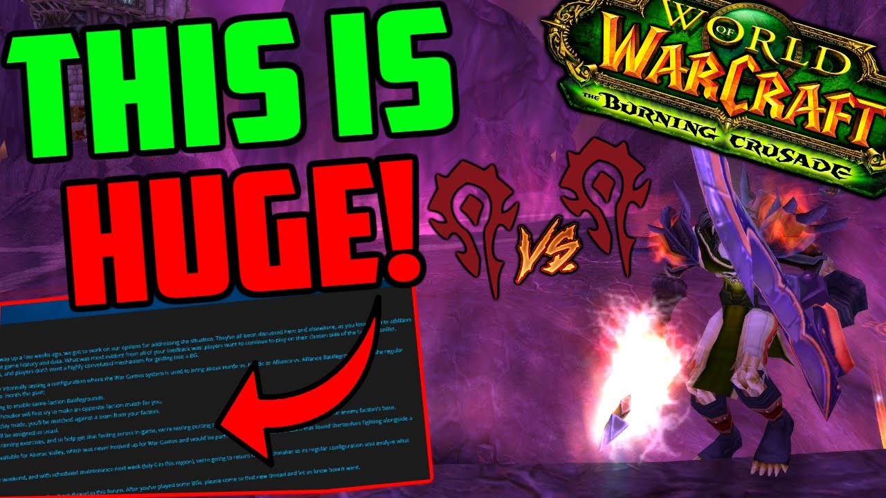 THIS IS HUGE! Blizzard Fixing MASSIVE Battleground Queues & Faction Imbalance in TBC Classic