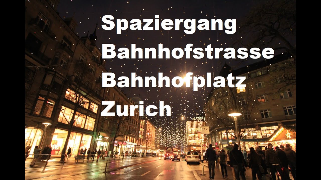 Zurich Bahnhofstrasse in der Nacht | Schweiz | Nacht Spaziergang | GoPro 8 Kamera