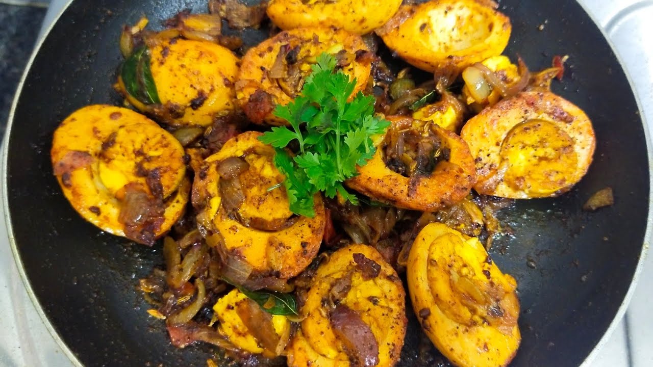 காரசாரமான முட்டை மிளகு வறுவல் | How to make Egg pepper fry | south indian food receipe