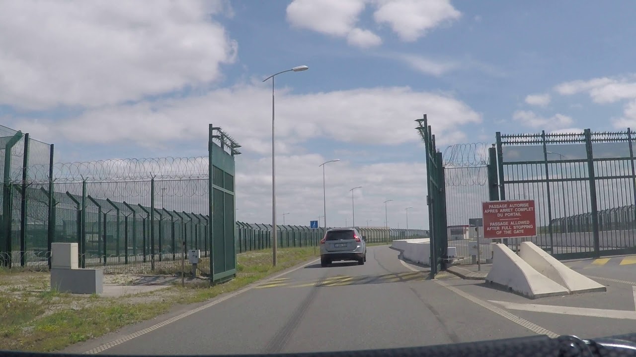 Dover - Dunkerque Ferry - Driving off the Ferry to the A16 Autoroute