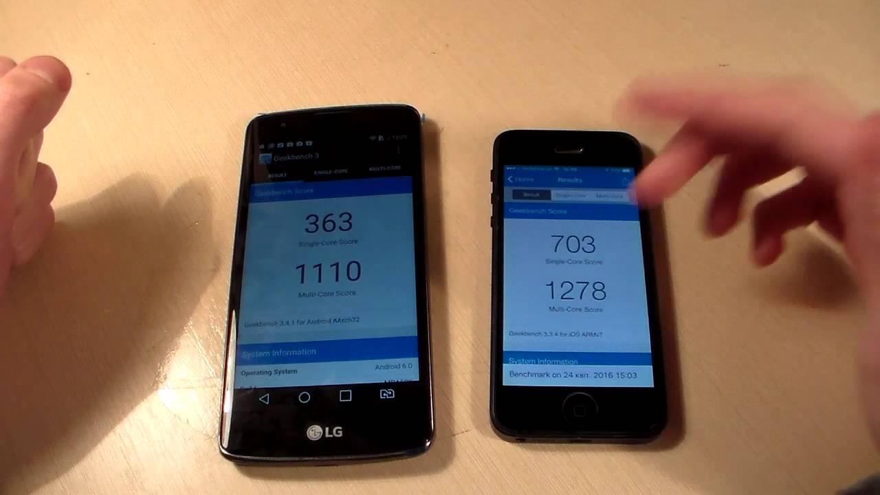LG K8 K350E vs iPhone 5 (HD)