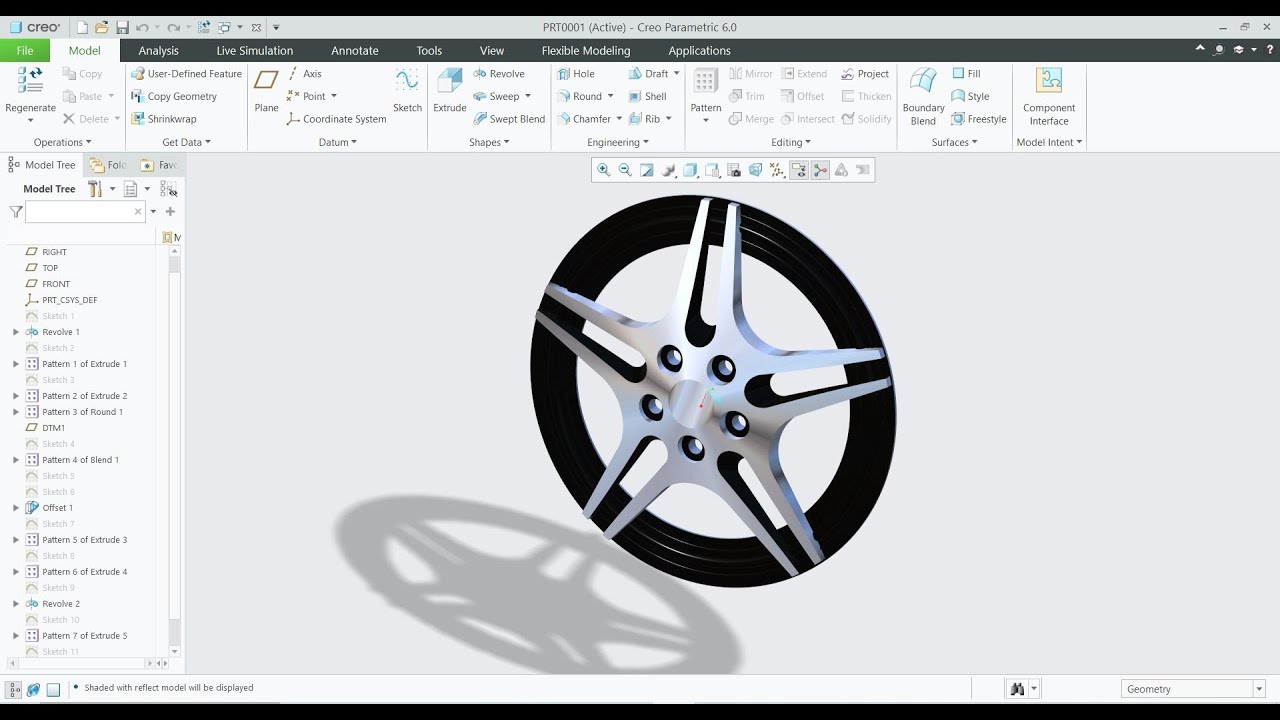 Wheel cap design | Creo Part modelling | Creo Drawing tutorials | Creo tutorials | Creo Projects