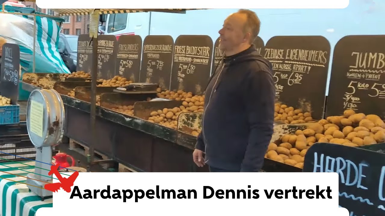 Dennis de Aardappelman vertrekt van de markt in Zaandam