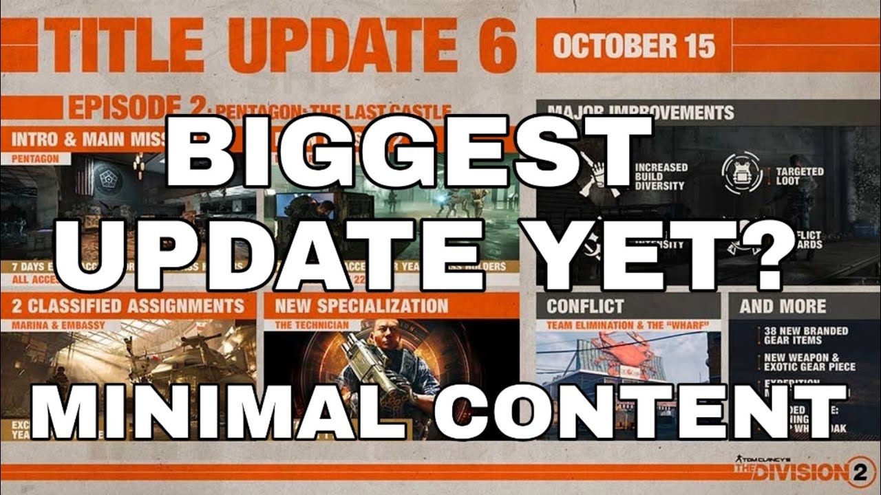 The Division 2 - TU6 MOST IMPORTANT UPDATE!!