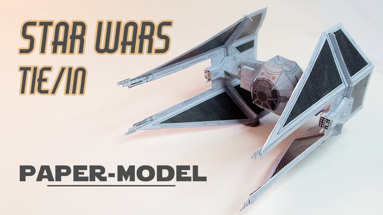 DIY TIE fighter interceptor star wars papercraft (step by step tutorial)