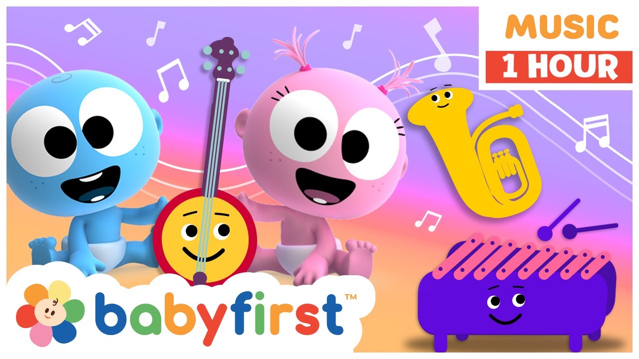 Learn instruments with GooGoo & Gaagaa | Educational Music Video for Kids | 1 Hour | BabyFirst TV