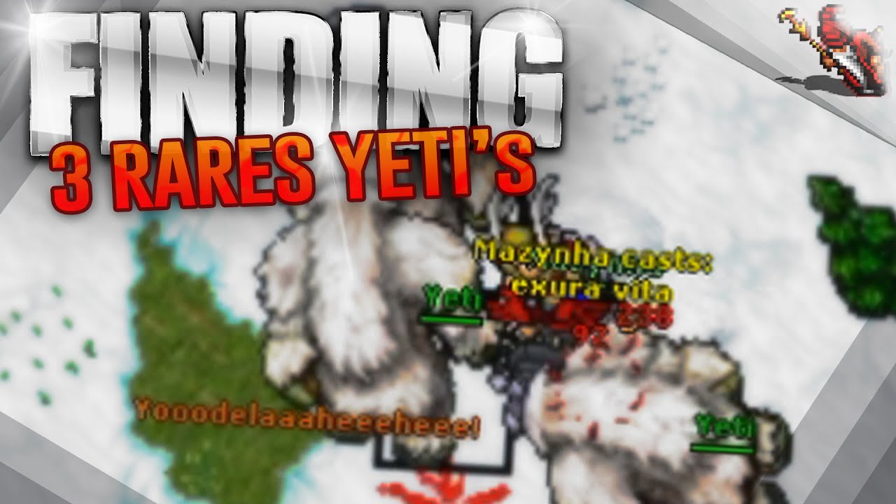 FINDING 3 YETIS! (lucky or Unlucky?!?), LOOTING A FALCON PLATE  - Tibia Best Clips #TibiaFerumbrinha