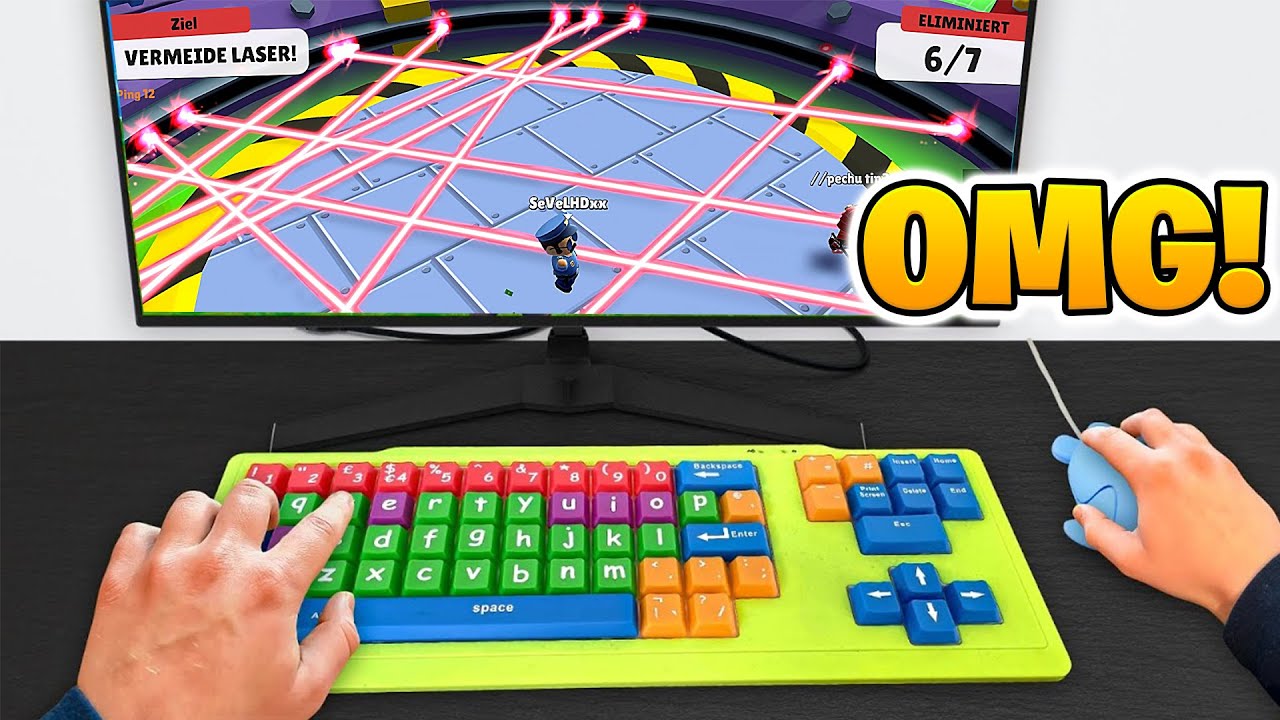 ich SPIELE auf KINDER TASTATUR Stumble Guys 😳