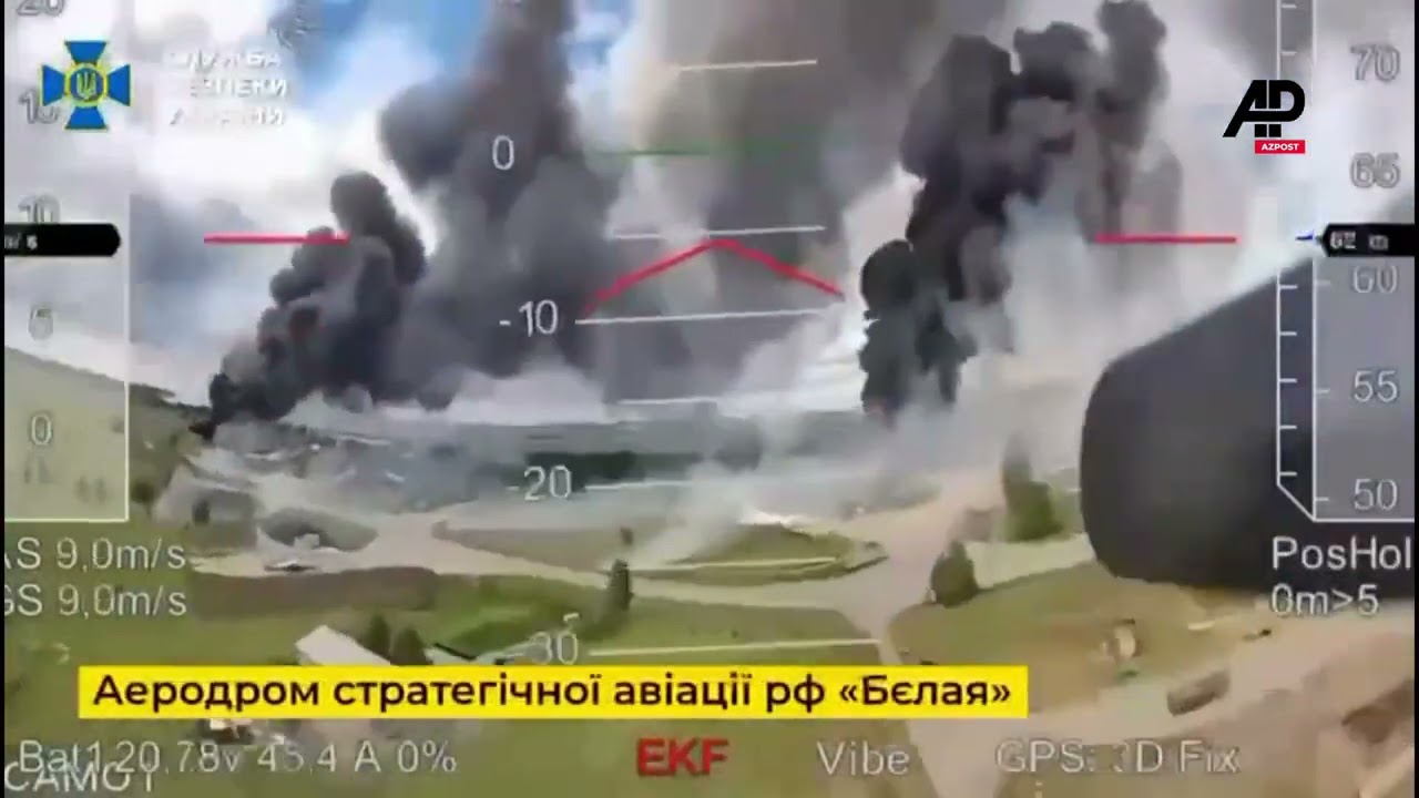 Ukraine Drone Hits Russian Strategic Bomber | SBU &lsquo;Web&rsquo; Operation Footage Released