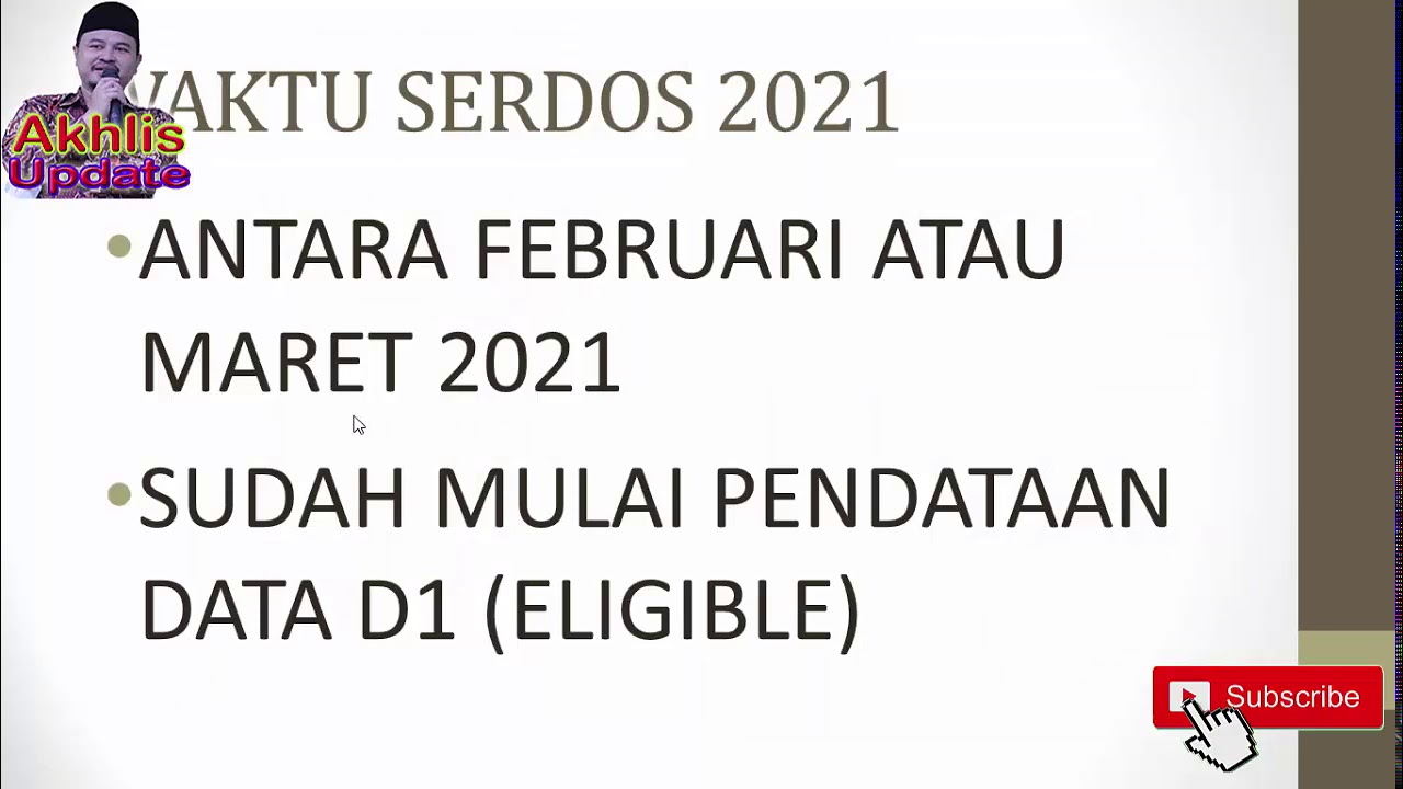 INFO JADWAL SERTIFIKASI DOSEN (SERDOS) TAHUN 2021