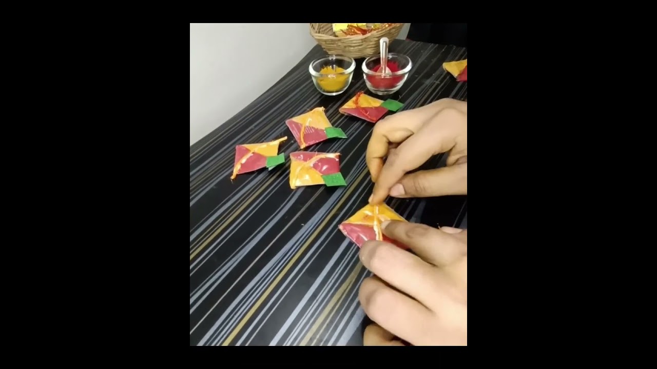 हल्दी कुमकुम पॅकिंग |haldi kumkum packing ideas #makar sankranti | pongal. @KalaMantraकलामंत्रा 