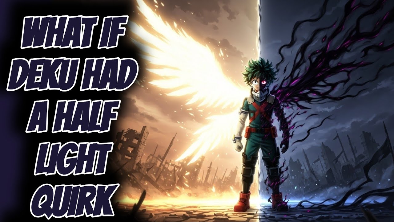 what if deku had a half light quirk and half dark quirk